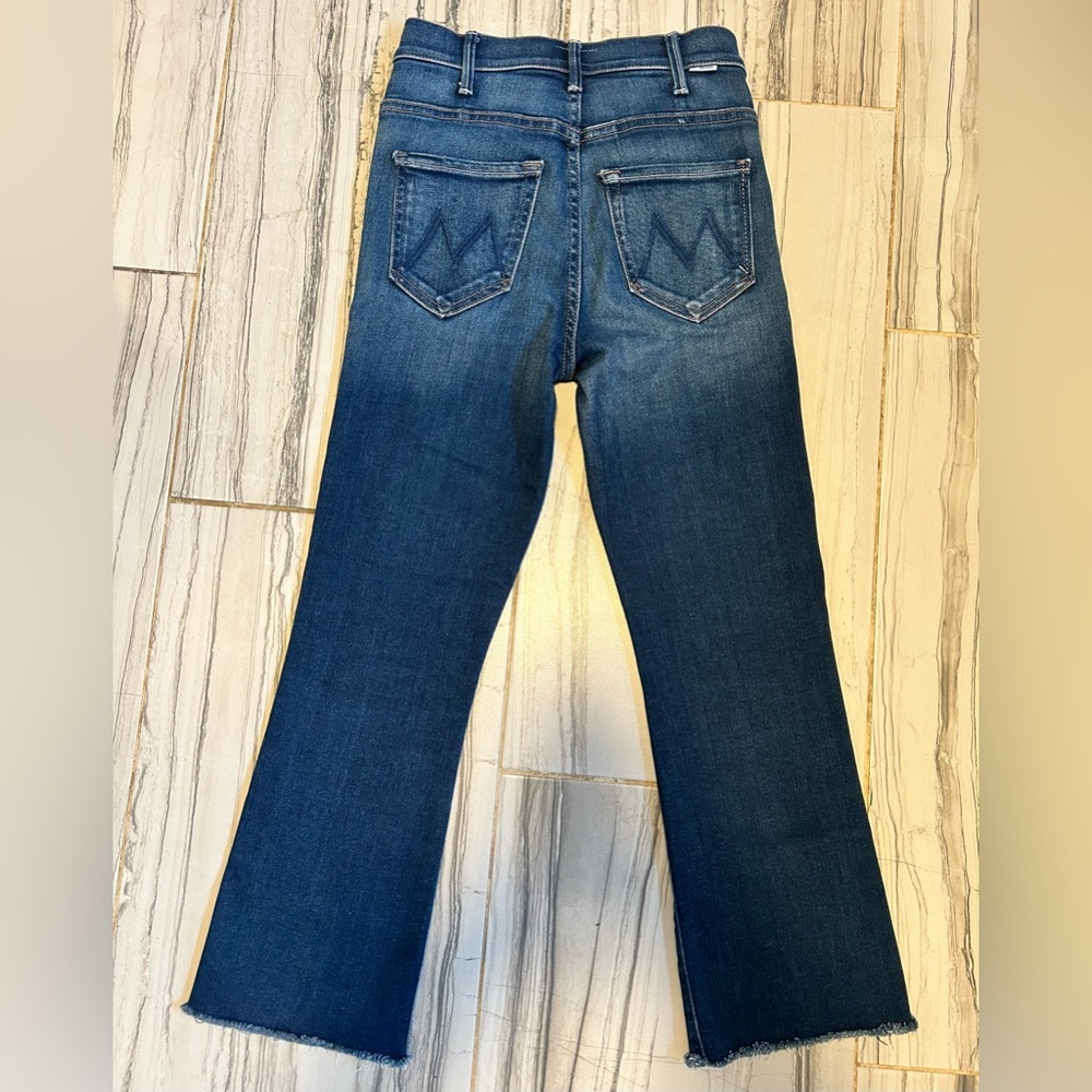 MOTHER The Hustler Ankle Fray in Home Movies High Rise Cropped Flare Jeans - Picture 2 of 16